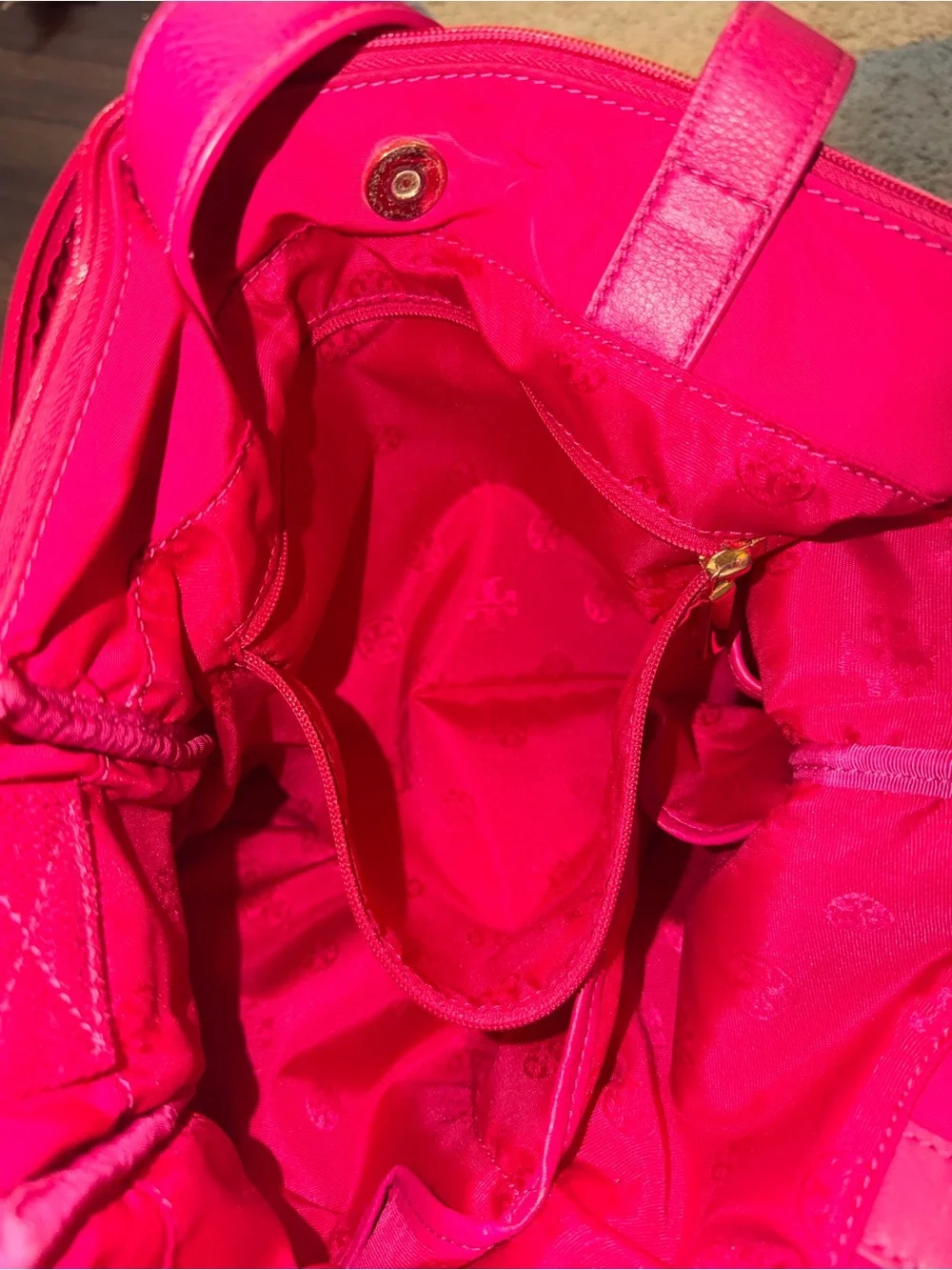 Tory Burch Dena Pink Nylon Diaper Bag